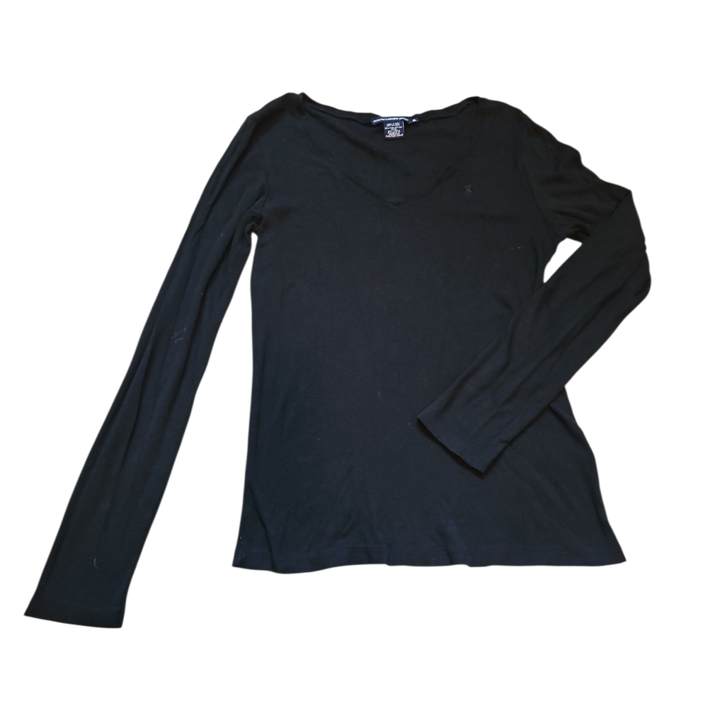 Polo by Ralph Lauren Black Fitted Long Sleeve Tee